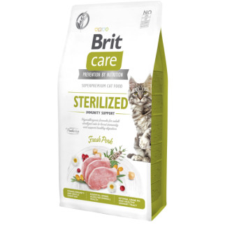 Сухий корм Brit Care Cat by Nutrition Sterilized Immunity Support для стерилізованих котів, зі свининою, 7 кг - Інтернет-магазин спільних покупок ToGether