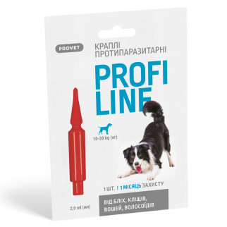 Краплі Provet Profiline для собак 10-20 кг, 1 піпетка 2,0 мл (інсектоакарицид) - Інтернет-магазин спільних покупок ToGether