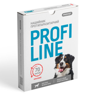 Нашийник Provet Profiline для великих порід собак 70 см, кораловий (інсектоакарицид) - Інтернет-магазин спільних покупок ToGether