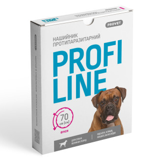 Нашийник Provet Profiline для великих порід собак 70 см, фуксія (інсектоакарицид) - Інтернет-магазин спільних покупок ToGether