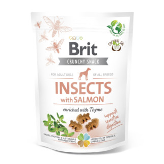 Ласощі для собак Brit Care Dog Crunchy Cracker Insects для чутливого травлення, комахи, лосось і чебрець, 200 г - Інтернет-магазин спільних покупок ToGether