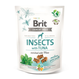 Ласощі для собак Brit Care Dog Crunchy Cracker Insects для свіжості подиху комахи, тунець, м'ята, 200 г - Інтернет-магазин спільних покупок ToGether