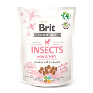 Ласощі для цуценят Brit Care Dog Crunchy Cracker Puppy Insects для росту, комахи, сироватка і пробіотики, 200 г - Інтернет-магазин спільних покупок ToGether