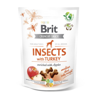 Ласощі для собак Brit Care Dog Crunchy Cracker Insects для підтримки ваги, комахи, індичка та яблуко, 200 г - Інтернет-магазин спільних покупок ToGether