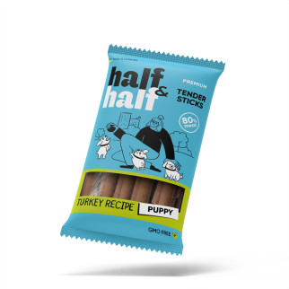 Ласощі HalfHalf м'ясні палчки для цуценят з індичкою 100 г - Інтернет-магазин спільних покупок ToGether