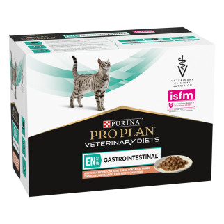 Вологий дієтичний корм PRO PLAN VETERINARY DIETS EN Gastrointestinal для кошенят та дорослих котів для зменшення розладів кишкової абсорбції та годівлі у період відновлення, одужання з лососем 10х85 г - Інтернет-магазин спільних покупок ToGether