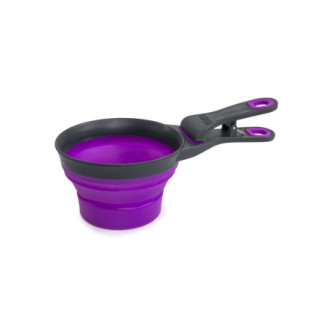 Мірна склянка для корму Dexas Collapsible KlipScoop складана на кліпсі 240 мл фіолетовий (dx30729) - Інтернет-магазин спільних покупок ToGether
