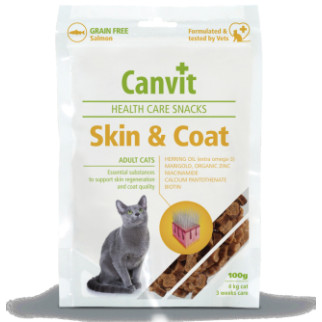 Напіввологі ласощі Canvit Skin & Coat для шкіри та вовни для котів 100 г (can514076) - Інтернет-магазин спільних покупок ToGether