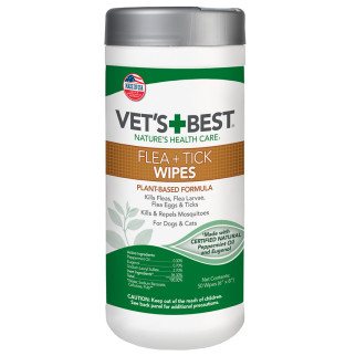 Серветки Vet's Best Flea&Tick Wipes проти комах для собак 50 шт (vb10459) - Інтернет-магазин спільних покупок ToGether