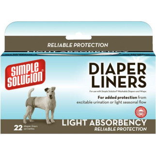 Гігієнічні прокладки для тварин Simple Solution Disposable Diaper Liners - Light Flow 22 шт (ss10608-3Р) - Інтернет-магазин спільних покупок ToGether