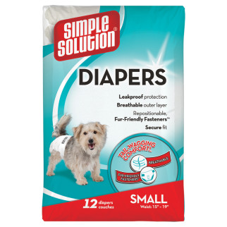 Гігієнічні підгузки для тварин Simple Solution Disposable Diapers Small малі 12шт S (SS10583) - Інтернет-магазин спільних покупок ToGether
