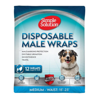 Вологопоглинаючий пояс для собак Simple Solution Disposable Wrap for Male Dogs для середніх порід (ss11538) - Інтернет-магазин спільних покупок ToGether