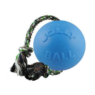 Іграшка для собак Jolly Pets М'яч з канатом Romp-n-roll 12 см Блакитний (645BL) - Інтернет-магазин спільних покупок ToGether