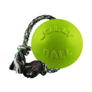 Іграшка для собак Jolly Pets М'яч з канатом Romp-n-roll 12 см Салатовий (645GR) - Інтернет-магазин спільних покупок ToGether