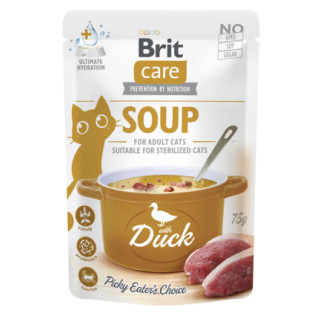 Корм вологий "Суп для котів Brit Care Soup with Duck з качкою", 75 г - Інтернет-магазин спільних покупок ToGether