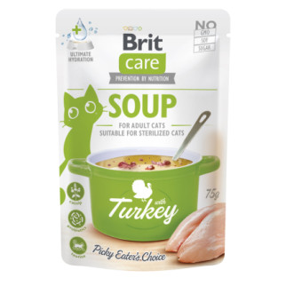 Корм вологий "Суп для котів Brit Care Soup with Turkey з індичкою", 75 г - Інтернет-магазин спільних покупок ToGether