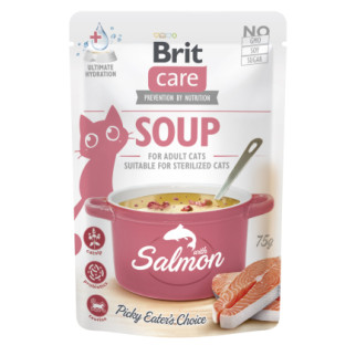 Корм вологий "Суп для котів Brit Care Soup with Salmon з лососем", 75 г - Інтернет-магазин спільних покупок ToGether