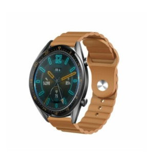 Ремінець силіконовий BeWatch 22мм Samsung Gear S3 | Galaxy Watch 46 | Galaxy Watch 3 45 mm LineS Коричневий - Інтернет-магазин спільних покупок ToGether