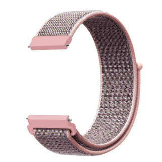 Ремінець BeWatch 20мм нейлоновий липучка універсальний для смарт годинника Рожевий (1011338) - Інтернет-магазин спільних покупок ToGether