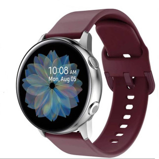 Ремінець BeWatch для Samsung Galaxy Watch 42 | Galaxy Watch 3 41mm | Active | Active 2 силіконовий 20мм Винний (1012310) - Інтернет-магазин спільних покупок ToGether