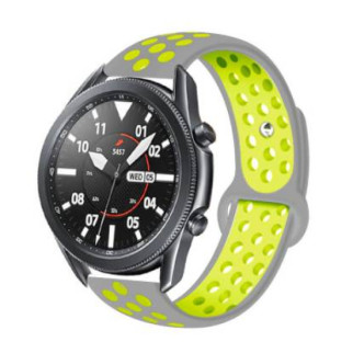 Ремінець BeWatch для Samsung Gear S3 Samsung Galaxy Watch 46 | Galaxy Watch 3 45mm силіконовий 22мм Сіро Жовтий (1020246) - Інтернет-магазин спільних покупок ToGether