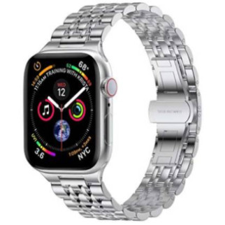 Браслет BeWatch для Apple Watch series 3 4 | 5 | 6 із шириною корпусу 42|44mm Link сталевий Срібний (1021405) - Інтернет-магазин спільних покупок ToGether