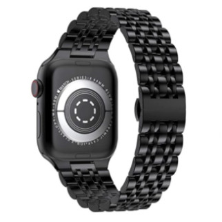 Браслет BeWatch для Apple Watch series 3 4 | 5 | 6 із шириною корпусу 42 | 44mm Link сталевий Чорний (1021401) - Інтернет-магазин спільних покупок ToGether
