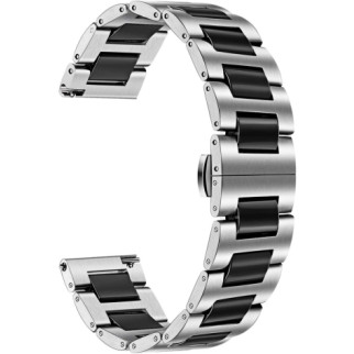 Браслет BeWatch для Mobvoi TicWatch Pro 3 Huawei Watch GT 2 46mm | GT 2 Pro Ремінець 22 мм сталь-кераміка Сріблясто Чорний (1026411) - Інтернет-магазин спільних покупок ToGether