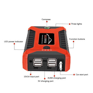 Пускозарядний пристрій High Power HB29 12В 99800мАч, аварійний ліхтар, 4xUSB - Інтернет-магазин спільних покупок ToGether