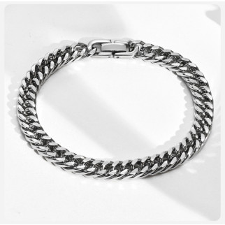 Чоловічий срібний браслет сталевий, чоловічий ланцюжок на руку - Інтернет-магазин спільних покупок ToGether