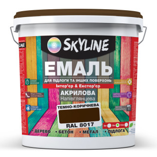 Емаль для підлоги SkyLine Коричневий RAL 8017 5 л - Інтернет-магазин спільних покупок ToGether