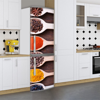 Наклейки на холодильник вінілова, спеції, 180х60 см - Лицьова (В), з ламінуванням - Інтернет-магазин спільних покупок ToGether