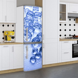 Наклейки на холодильник, кубики льоду, 180х60 см - Лицьова (В), з ламінуванням - Інтернет-магазин спільних покупок ToGether