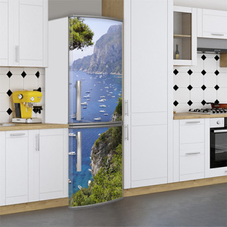 Вінілова наклейка на холодильник, морська бухта, 200х60 см - Лицьова (В), з ламінуванням - Інтернет-магазин спільних покупок ToGether