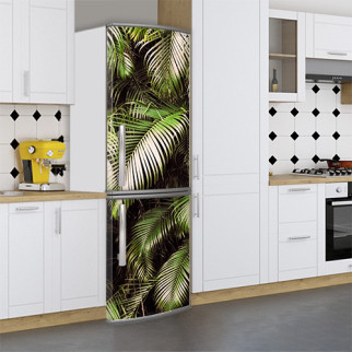 Вінілова наклейка на холодильник, листя папороті, 180х60 см - Лицьова (В), з ламінуванням - Інтернет-магазин спільних покупок ToGether