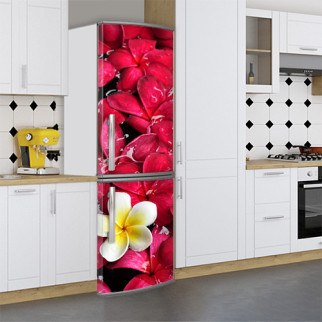 Наклейки на холодильник, квіти соковиті, 180х60 см - Лицьова (В), з ламінуванням - Інтернет-магазин спільних покупок ToGether