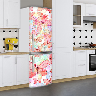 Наклейка на холодильник, метелики, 200х60 см - Лицьова (В), з ламінуванням - Інтернет-магазин спільних покупок ToGether
