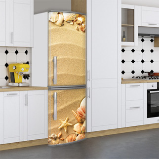 Наклейки на холодильник, морський пісок, 180х60 см - Лицьова (В), з ламінуванням - Інтернет-магазин спільних покупок ToGether