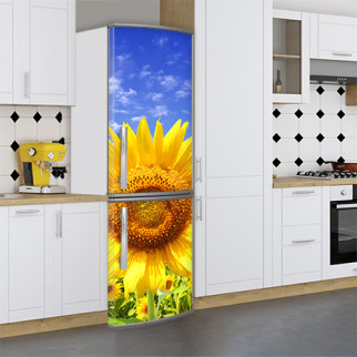 Наклейка на холодильник, соняшники, 180х60 см - Лицьова (В), з ламінуванням - Інтернет-магазин спільних покупок ToGether