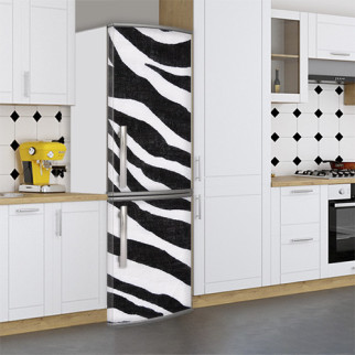 Наклейка на холодильник, шкура зебри, 180х60 см - Лицьова (В), з ламінуванням - Інтернет-магазин спільних покупок ToGether