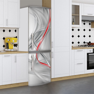 Наклейки на холодильник, 3д хвилі, 180х60 см - Лицьова (В), з ламінуванням - Інтернет-магазин спільних покупок ToGether
