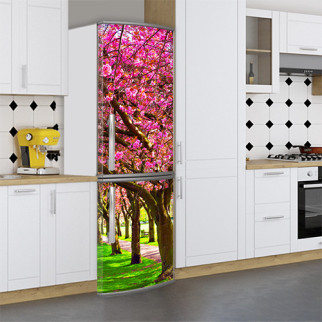 Наклейки для холодильника, квітучий сад, 180х60 см - Лицьова (В), з ламінуванням - Інтернет-магазин спільних покупок ToGether
