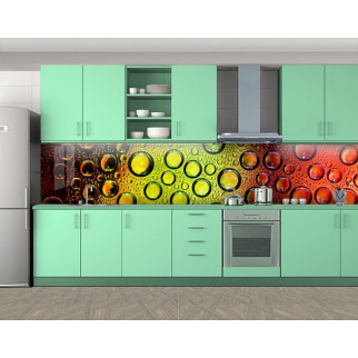 Наклейка на кухонний фартух 60 х 300 см, з фотодруком та захисною ламінацією кольорові бульбашки (БП-s_tx080) - Інтернет-магазин спільних покупок ToGether