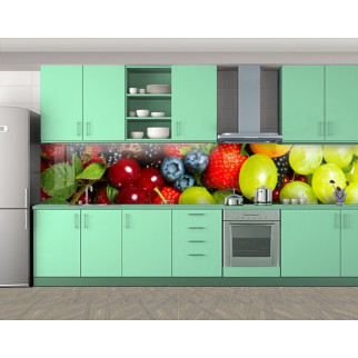 Наклейка на кухонний фартух 60 х 300 см, з фотодруком та захисною ламінацією з фруктами та ягодами (БП-s_ed100) - Інтернет-магазин спільних покупок ToGether