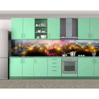 Наклейка на кухонний фартух 60 х 300 см, з фотодруком та захисною ламінацією абстракті вогники (БП-s_ab105) - Інтернет-магазин спільних покупок ToGether