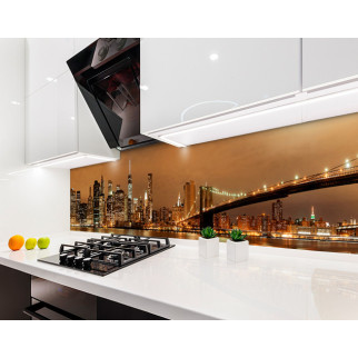 Наклейка на кухонний фартух 65 х 250 см, з фотодруком та захисною ламінацією Нью-йорк (БП-s_br132-2) - Інтернет-магазин спільних покупок ToGether