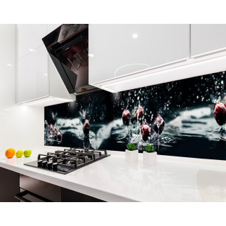 Наклейка на кухонний фартух 60 х 250 см, з фотодруком та захисною ламінацією вишня, черешня, ягоди у воді (БП-s_ed577-1) - Інтернет-магазин спільних покупок ToGether