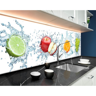 Наклейка на кухонний фартух 65 х 300 см, з фотодруком та захисною ламінацією фрукти у воді (БП-s_ed578-4) - Інтернет-магазин спільних покупок ToGether