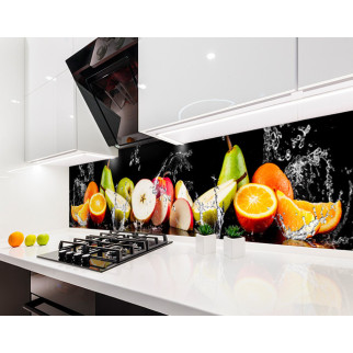 Наклейка на кухонний фартух 65 х 250 см, з фотодруком та захисною ламінацією цитрусові, бризки води (БП-s_ed635-2) - Інтернет-магазин спільних покупок ToGether