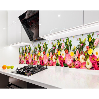 Наклейка на кухонний фартух 65 х 300 см, з фотодруком та захисною ламінацією троянди (БП-s_fl11699-4) - Інтернет-магазин спільних покупок ToGether